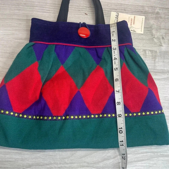 Pauline Poluschka One of a Kind Handbag Vintage Corduroy Fabric Vintage Purse - Picture 11 of 12